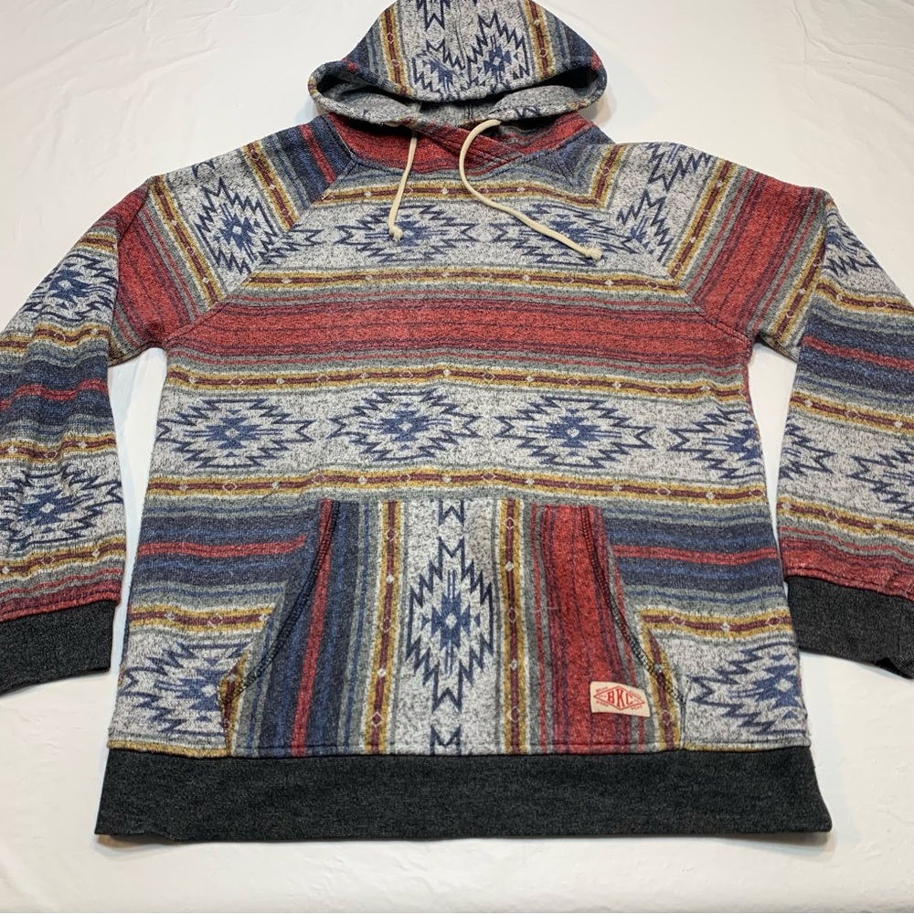 BKC Southwestern Print Aztec Pullover Hoodie Sweatshirt Men’s Medium